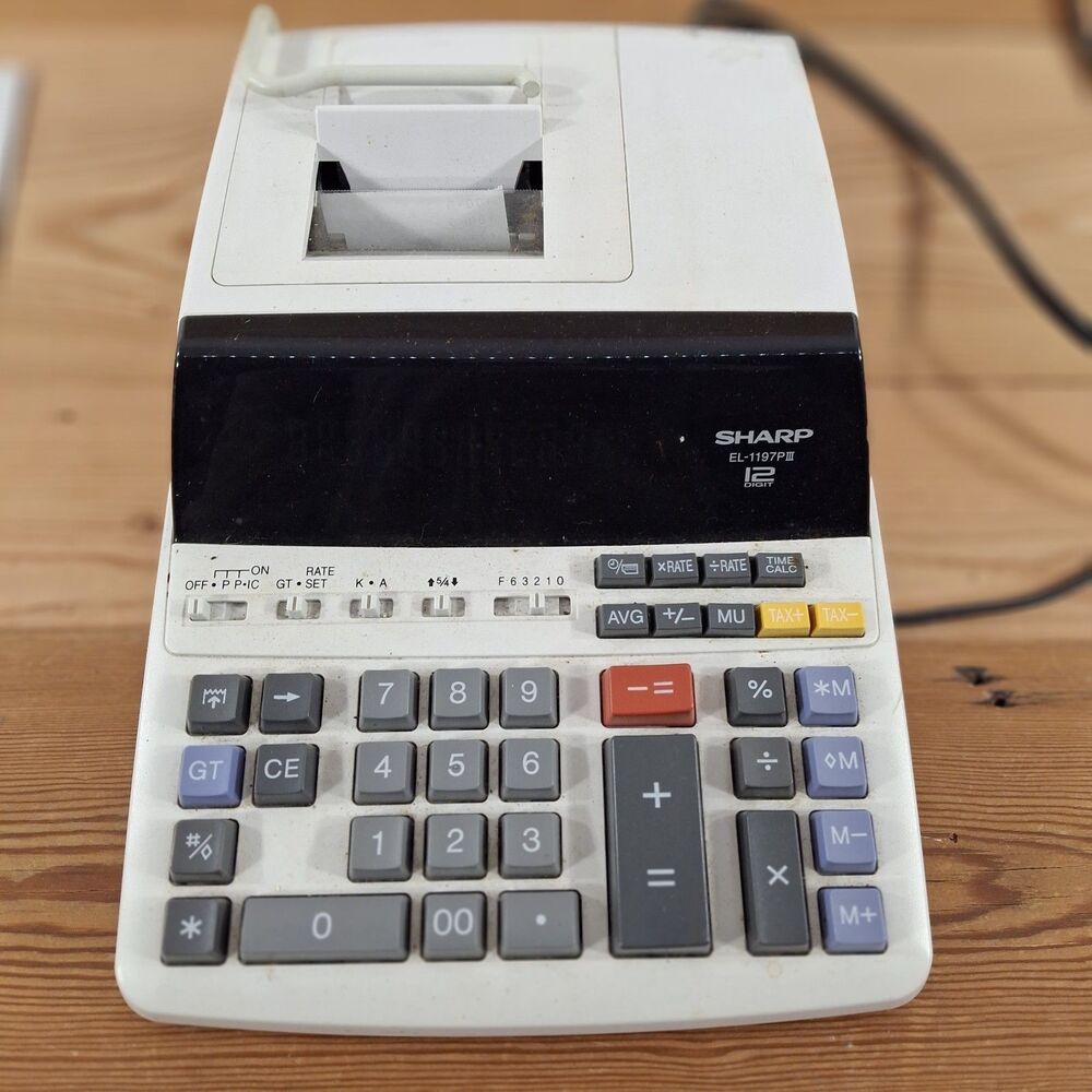 sharp el-1197piii printing calculator